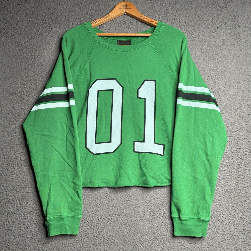 RETROBRAND LOS ANGELES EST 1962 FOOTBALL STYLE CUTOFF SWEATSHIRT USA Medium